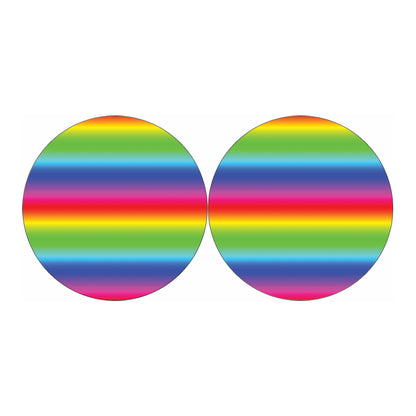 Rainbow Print Car Coasters
