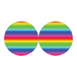 Rainbow Print Car Coasters
