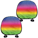 Rainbow Print Car Headrest Covers