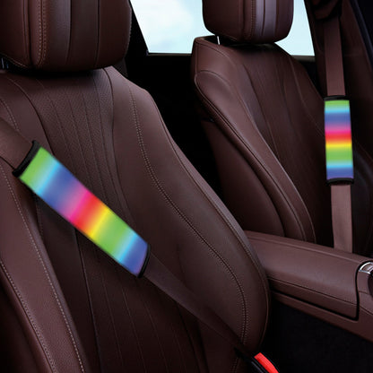Rainbow Print Car Seat Belt Covers