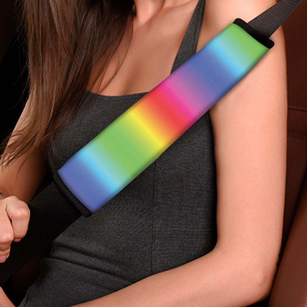 Rainbow Print Car Seat Belt Covers