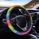 Rainbow Print Car Steering Wheel Cover