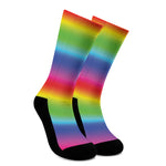 Rainbow Print Crew Socks