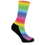 Rainbow Print Crew Socks