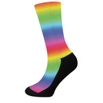 Rainbow Print Crew Socks