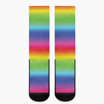 Rainbow Print Crew Socks