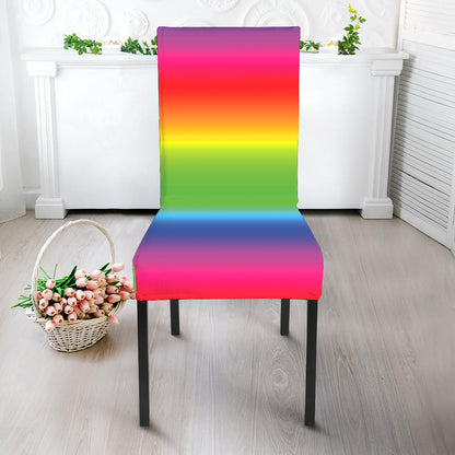 Rainbow Print Dining Chair Slipcover