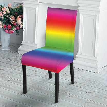 Rainbow Print Dining Chair Slipcover