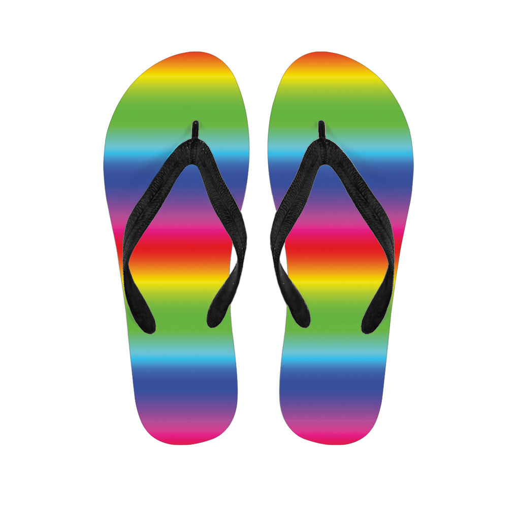 Rainbow Print Flip Flops