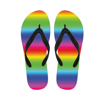 Rainbow Print Flip Flops