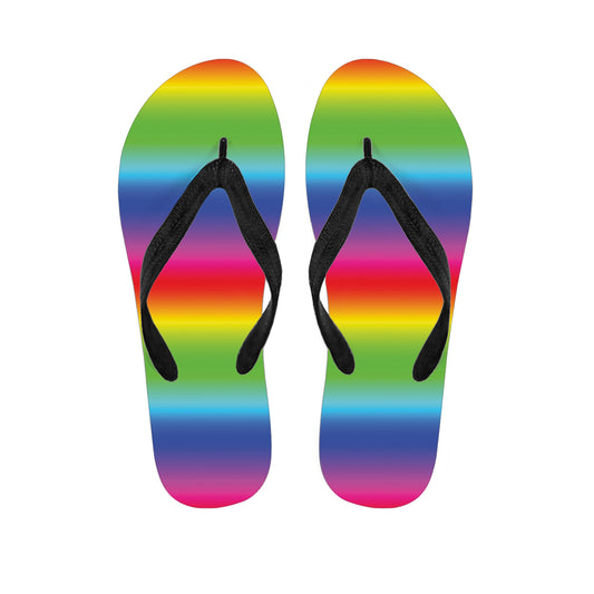Rainbow Print Flip Flops