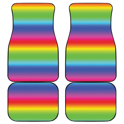 Rainbow Print Front and Back Car Floor Mats