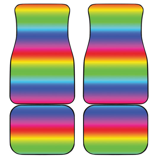 Rainbow Print Front and Back Car Floor Mats