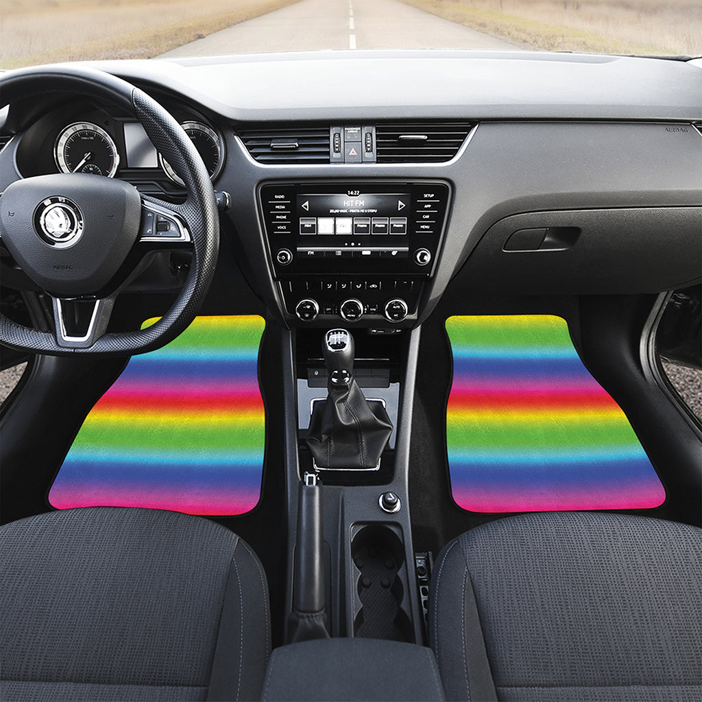 Rainbow Print Front and Back Car Floor Mats