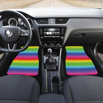 Rainbow Print Front and Back Car Floor Mats