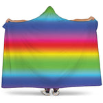 Rainbow Print Hooded Blanket