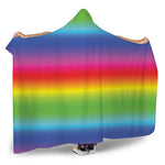 Rainbow Print Hooded Blanket