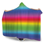 Rainbow Print Hooded Blanket
