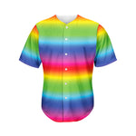 Rainbow Print Men's Baseball Jersey