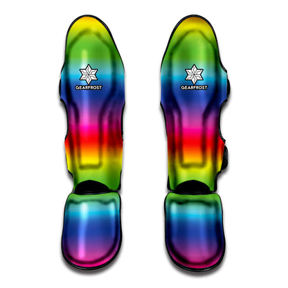 Rainbow Print Muay Thai Shin Guard