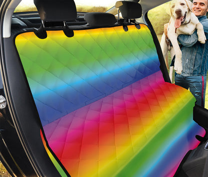 Rainbow Print Pet Car Back Seat Cover
