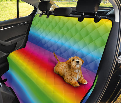 Rainbow Print Pet Car Back Seat Cover