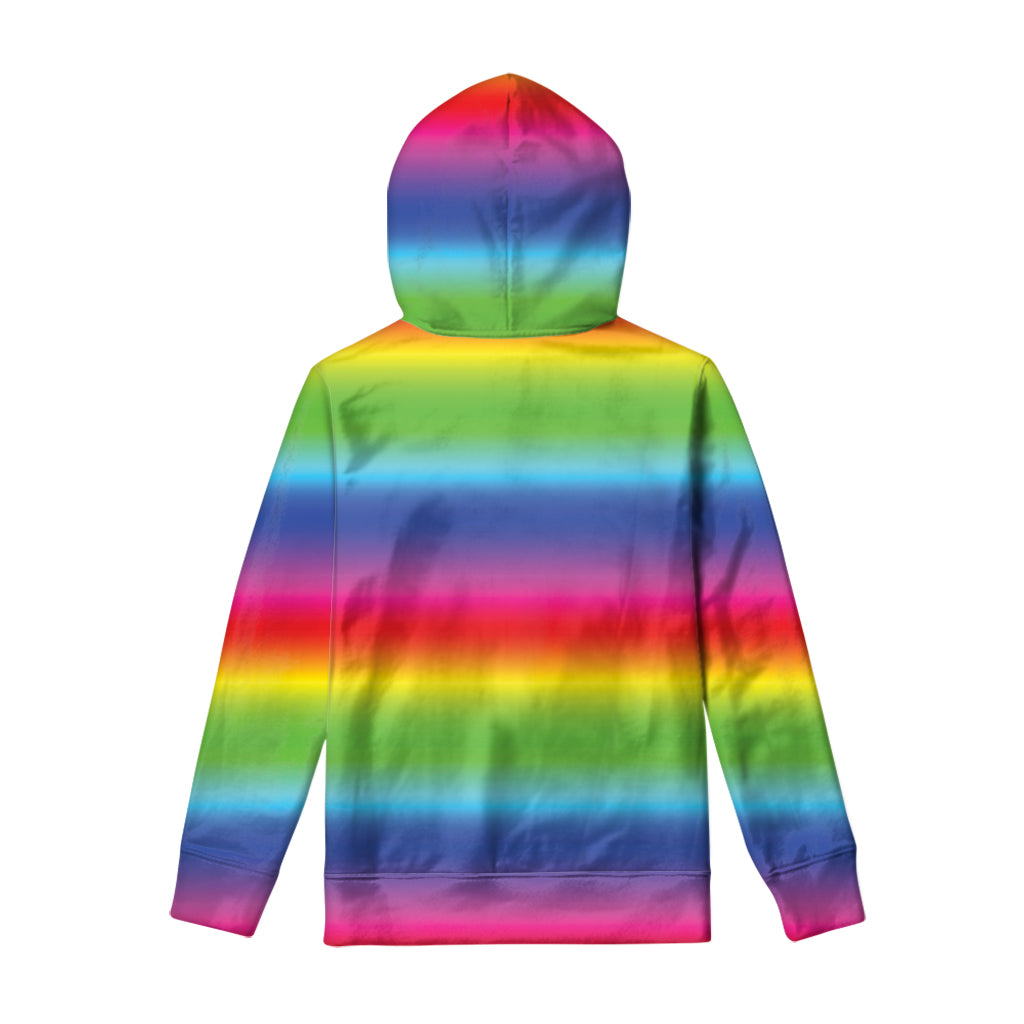 Rainbow Print Pullover Hoodie