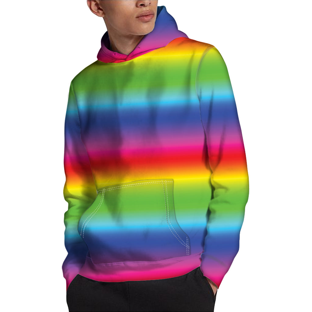 Rainbow Print Pullover Hoodie