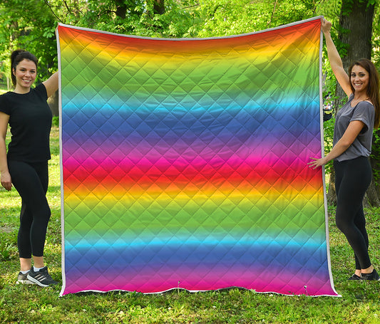 Rainbow Print Quilt