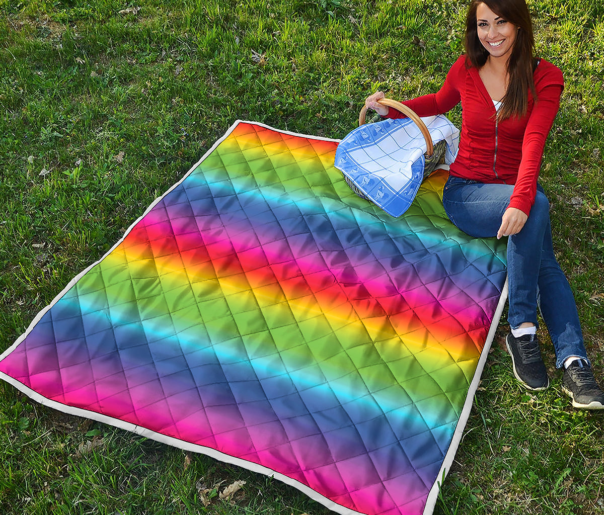 Rainbow Print Quilt