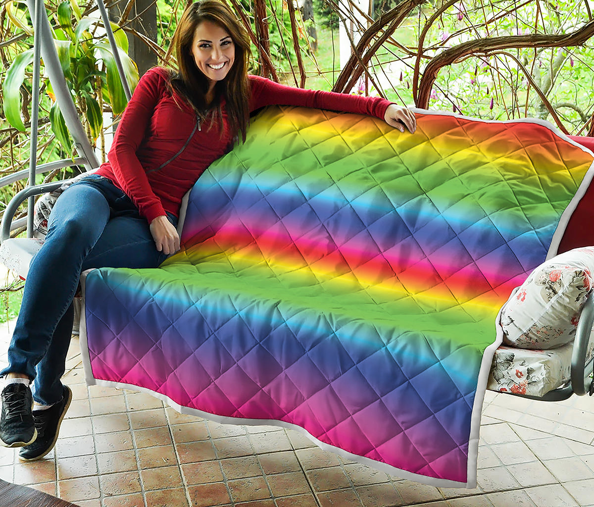Rainbow Print Quilt