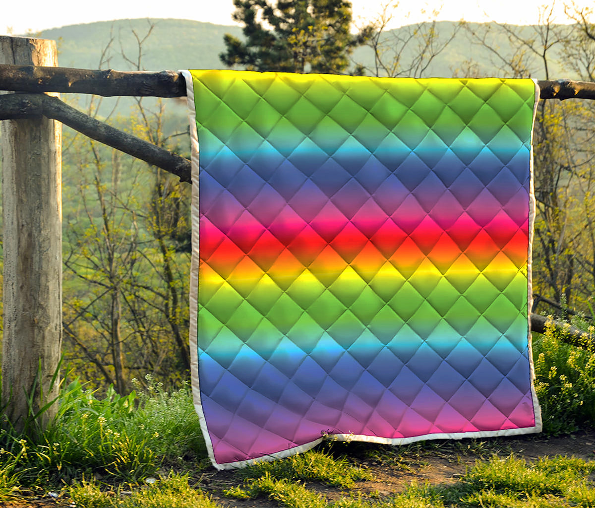 Rainbow Print Quilt