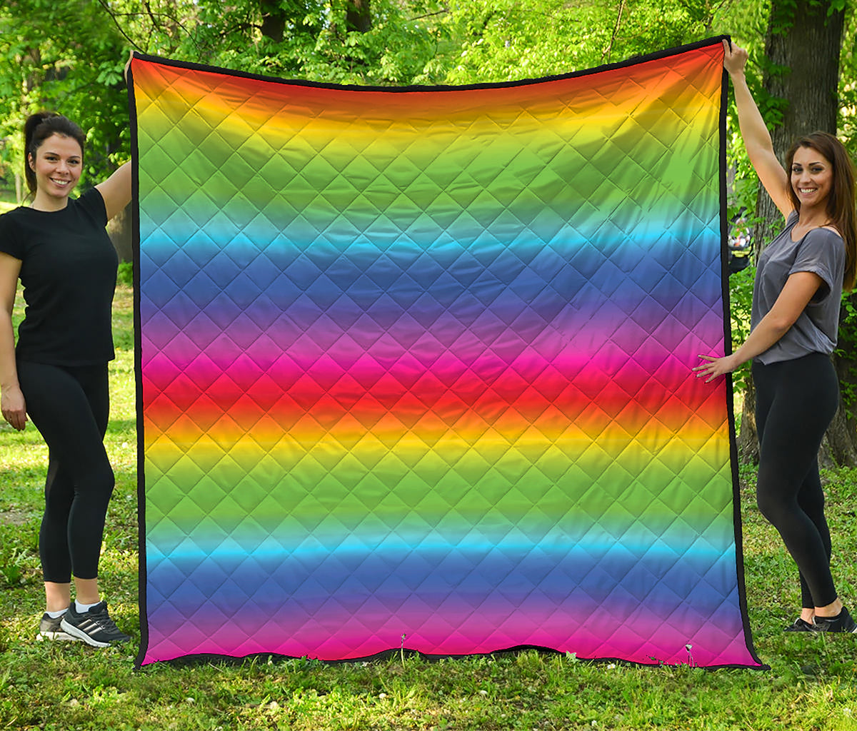 Rainbow Print Quilt