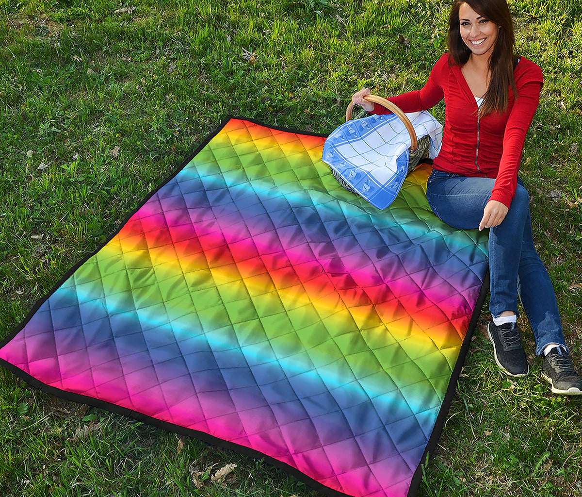 Rainbow Print Quilt