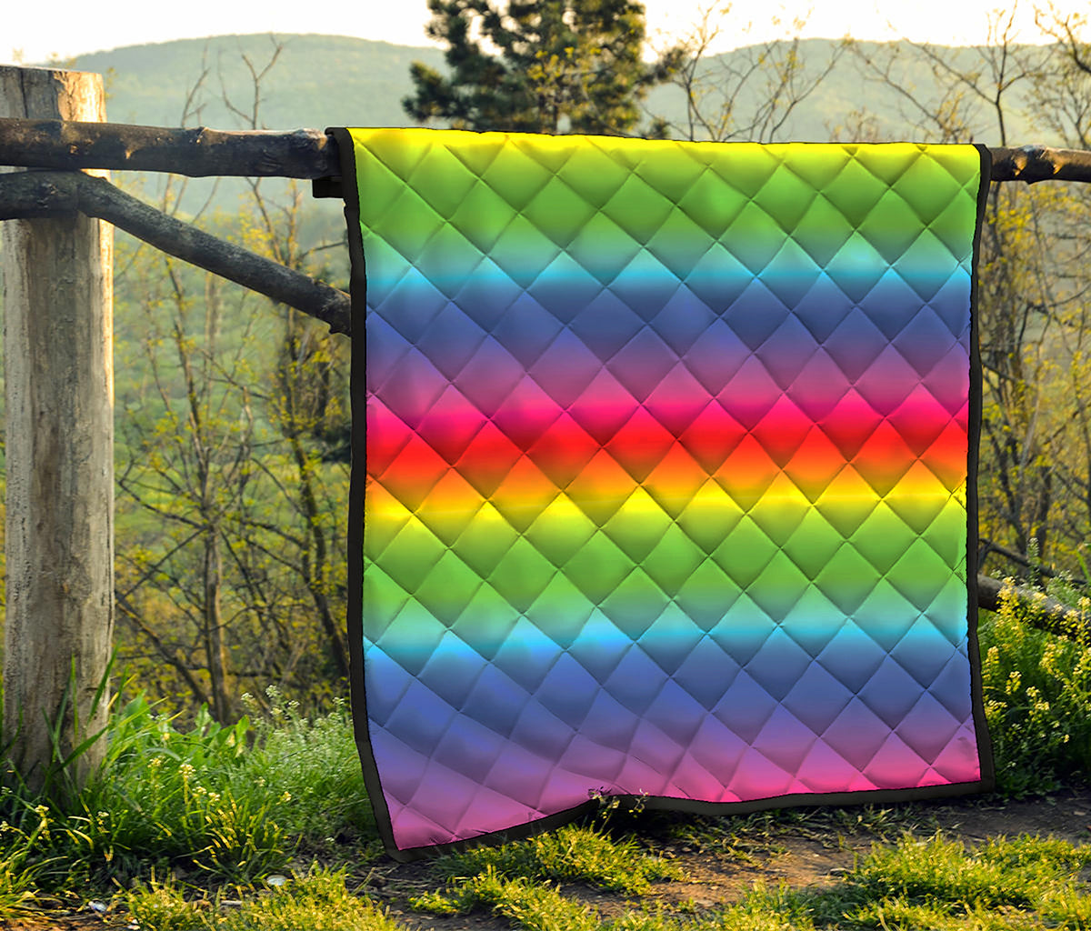 Rainbow Print Quilt