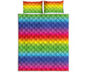 Rainbow Print Quilt Bed Set