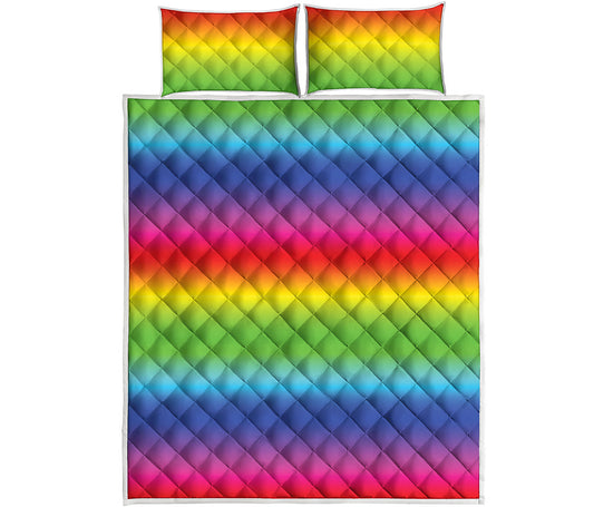 Rainbow Print Quilt Bed Set