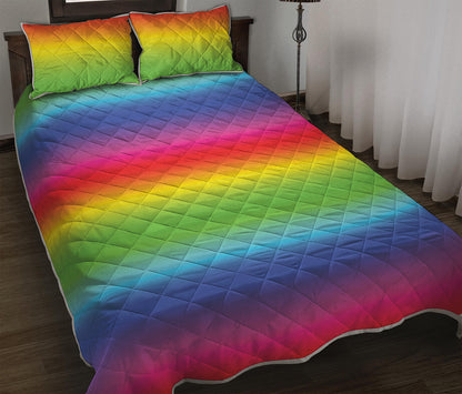 Rainbow Print Quilt Bed Set
