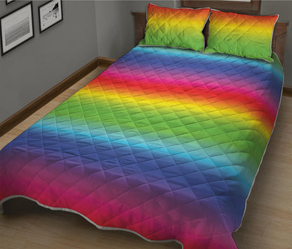 Rainbow Print Quilt Bed Set