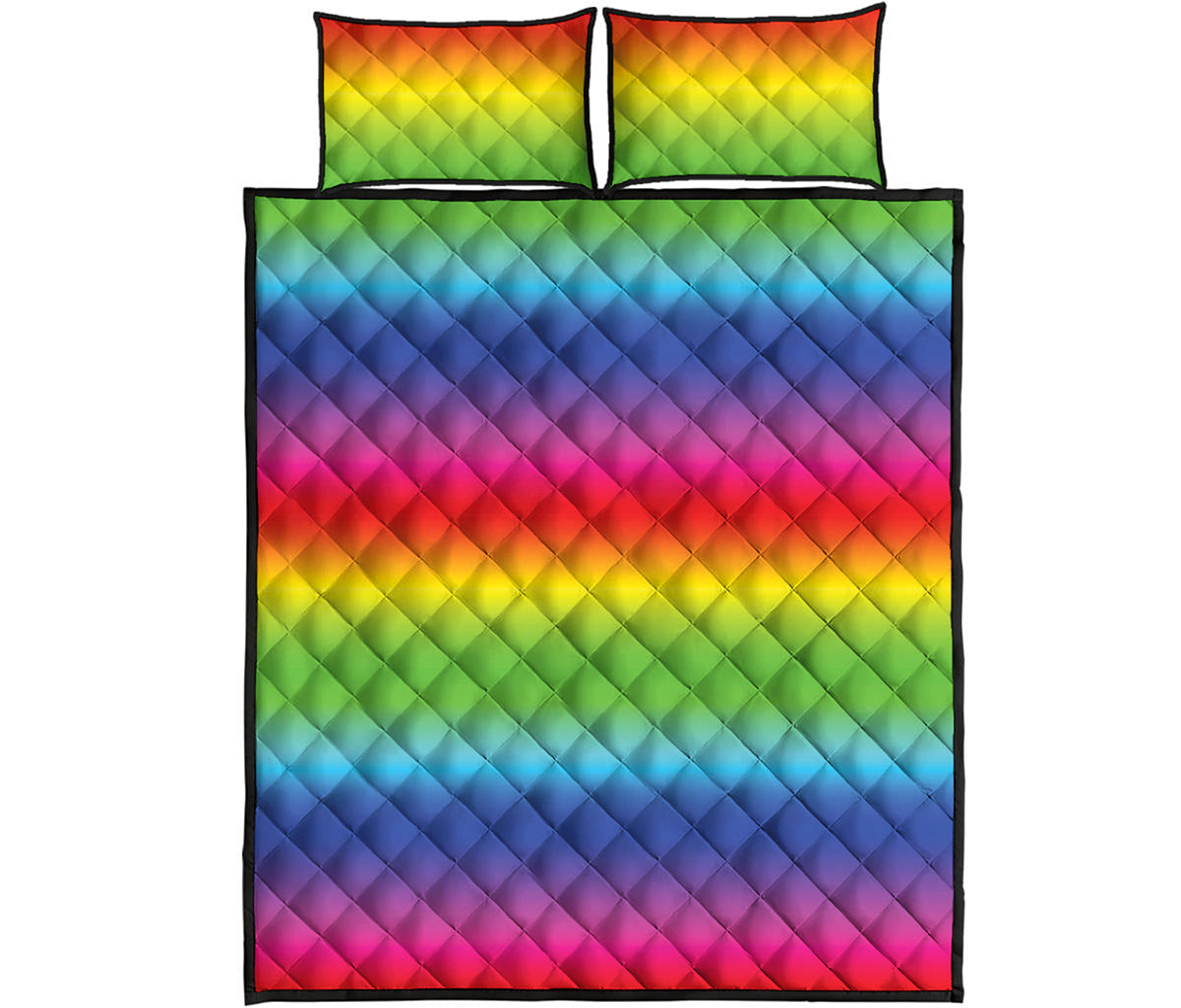 Rainbow Print Quilt Bed Set