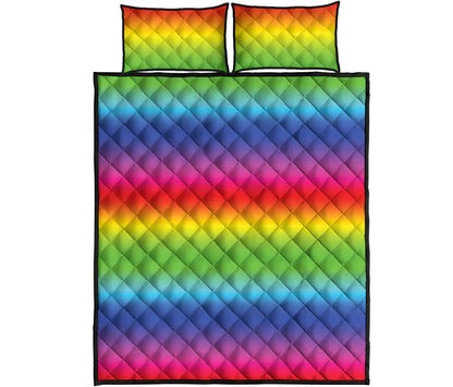 Rainbow Print Quilt Bed Set