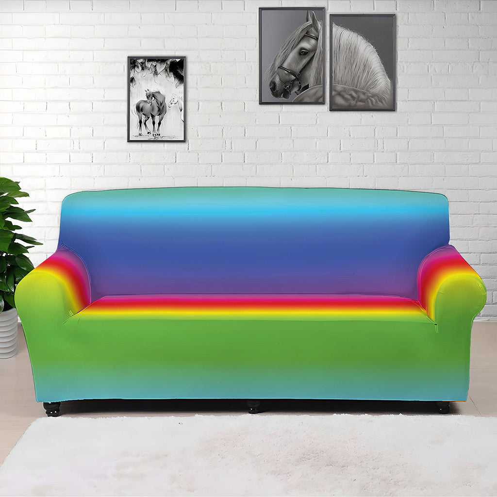 Rainbow Print Sofa Cover