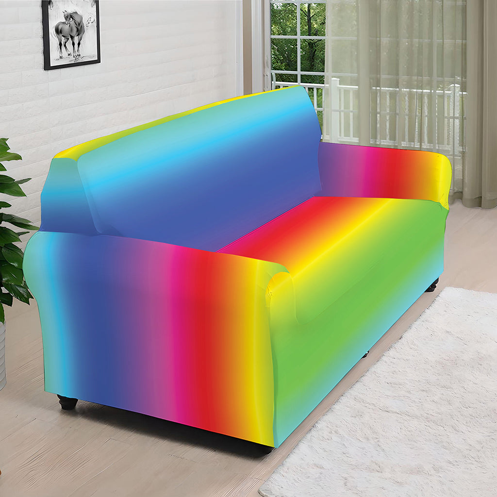 Rainbow Print Sofa Cover