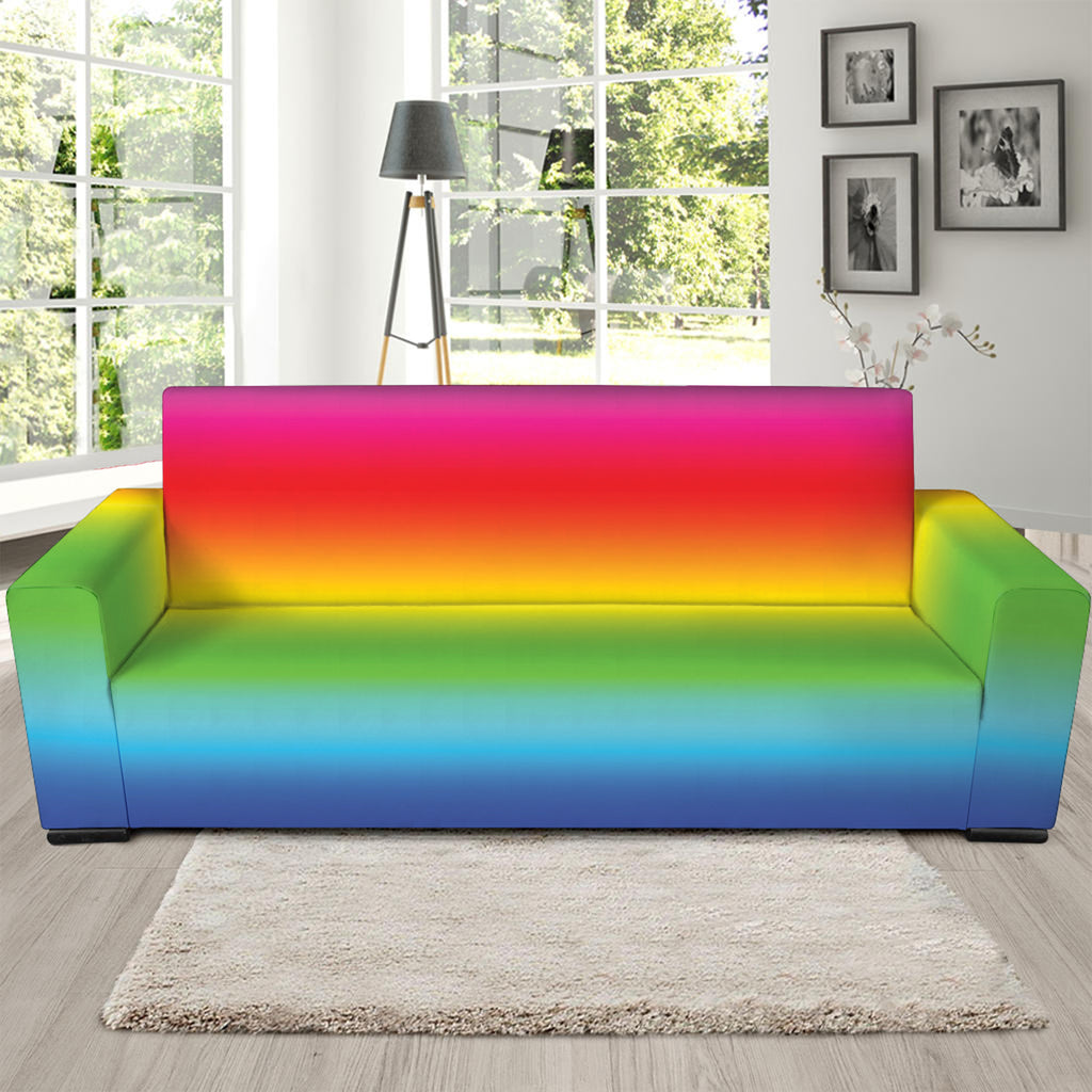 Rainbow Print Sofa Slipcover