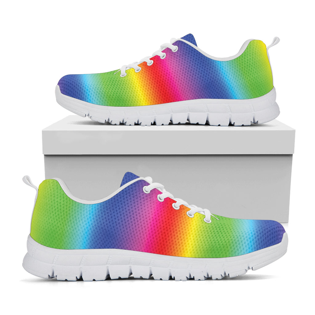 Rainbow Print White Sneakers