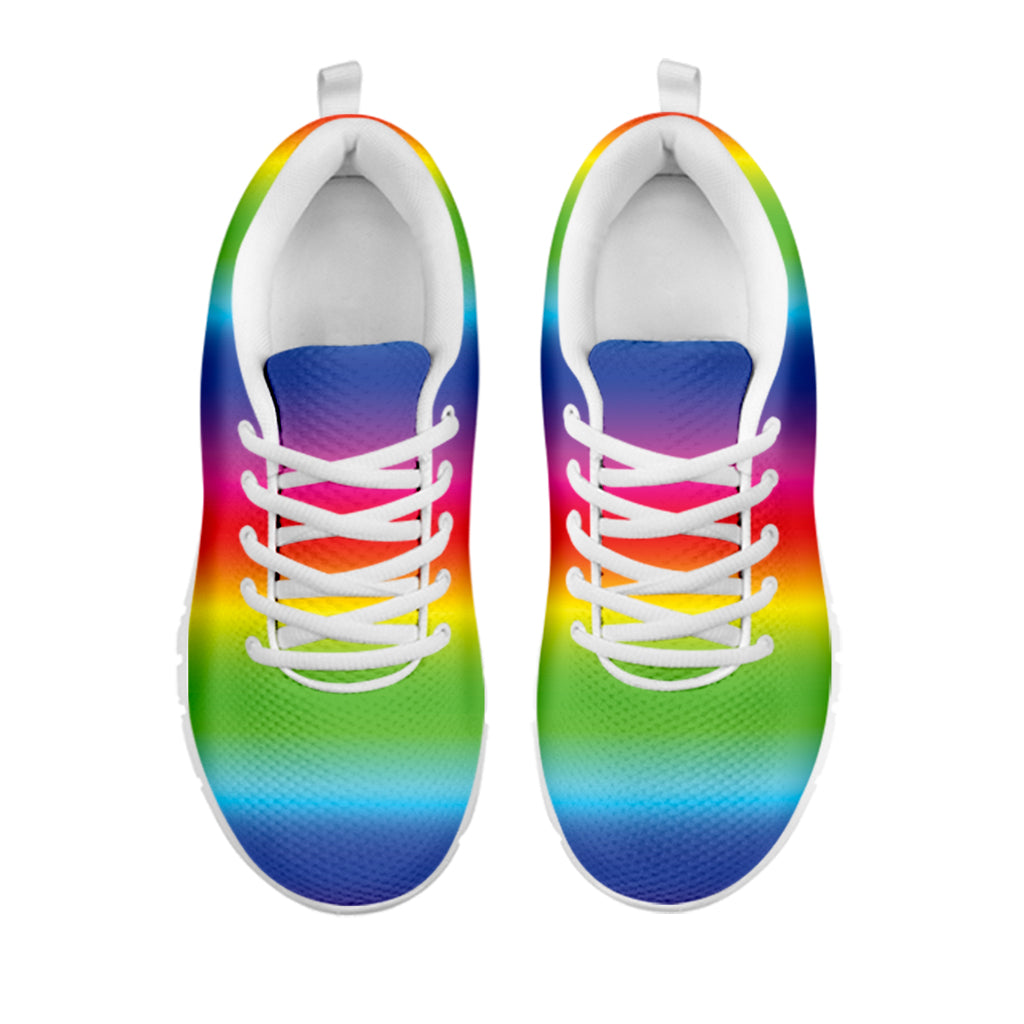 Rainbow Print White Sneakers