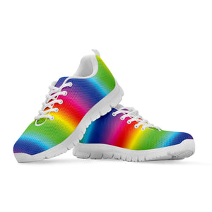 Rainbow Print White Sneakers