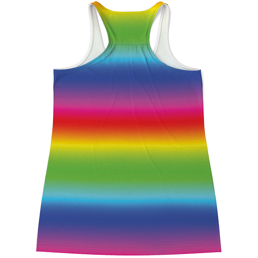 Rainbow Print Women's Racerback Tank Top