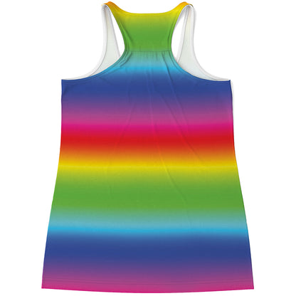 Rainbow Print Women's Racerback Tank Top