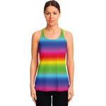 Rainbow Print Women's Racerback Tank Top